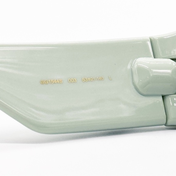NEW GUCCI GG1544S 003 OVAL GREEN GREY WOMEN SUNGLASSES GUCCI - Picture 9 of 11